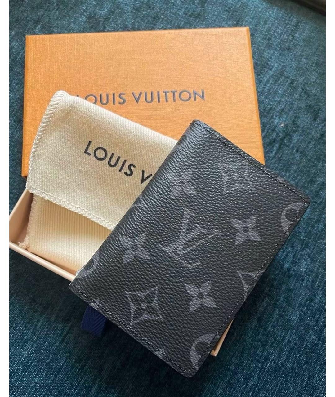 LOUIS VUITTON Черный кошелек, фото 6