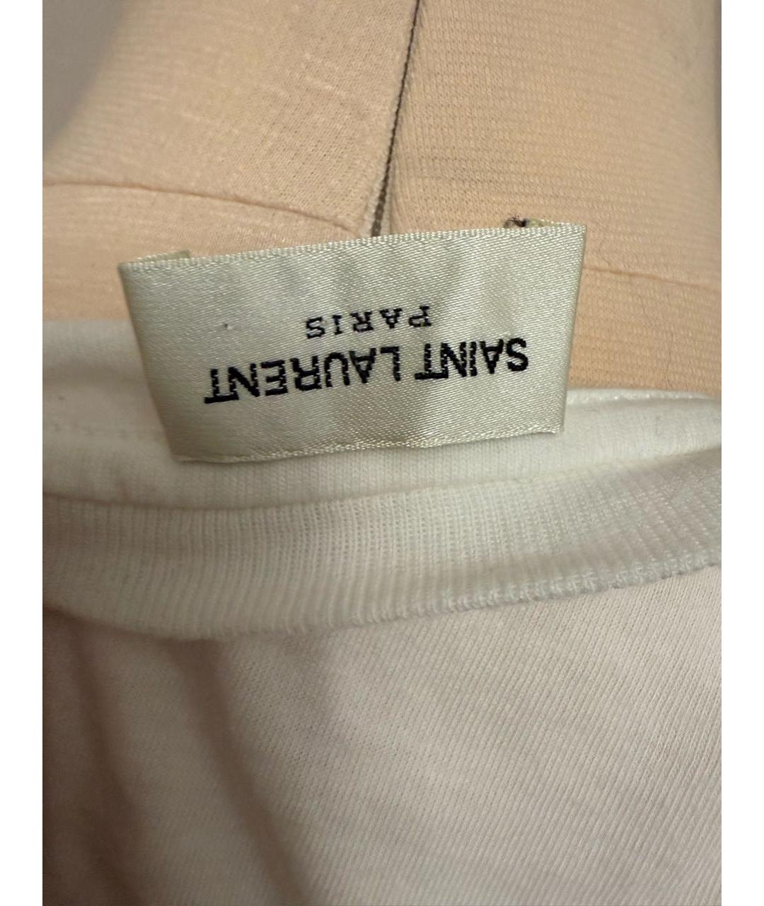 SAINT LAURENT Белая хлопковая футболка, фото 4