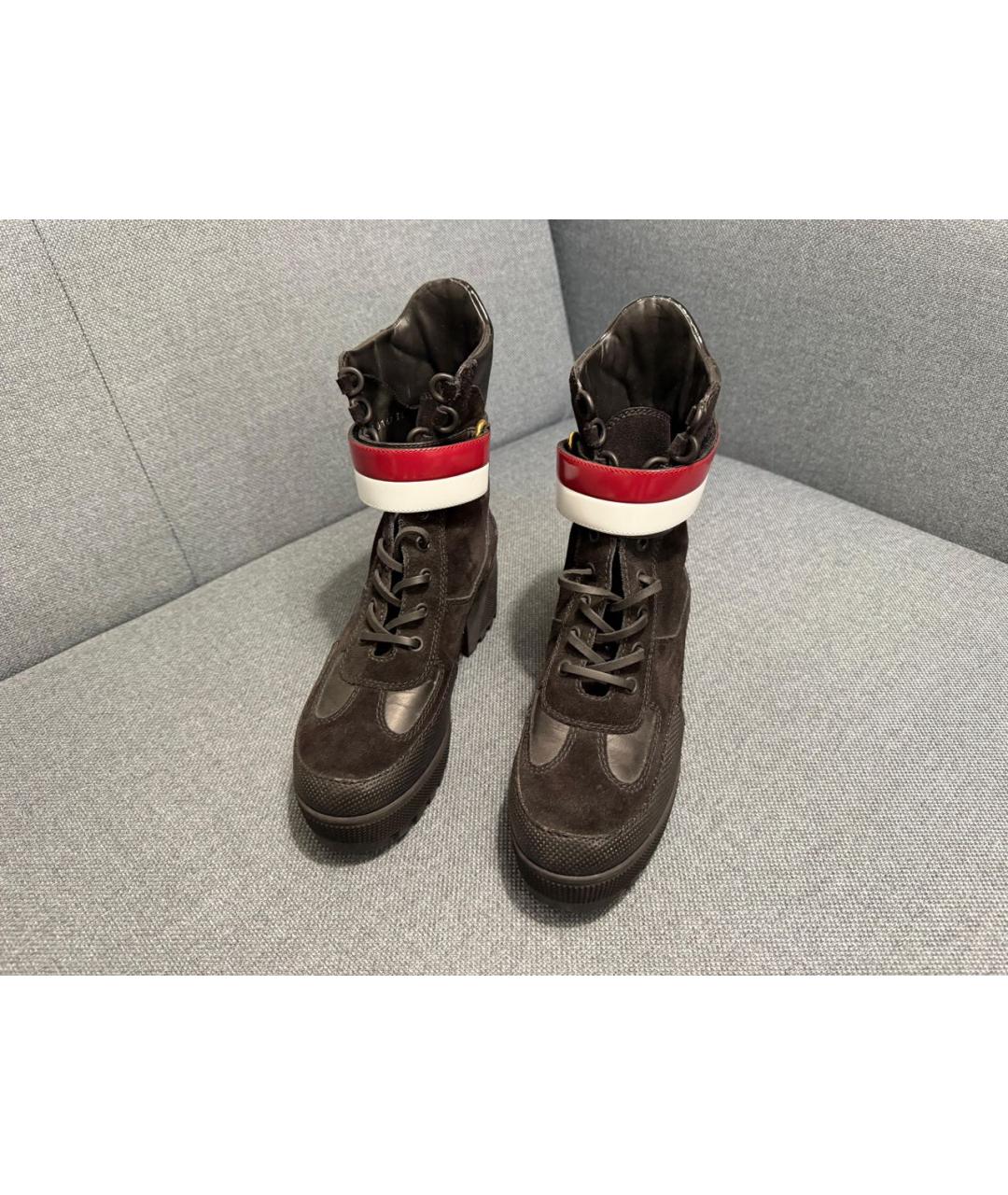 LOUIS VUITTON Черные замшевые ботинки, фото 3