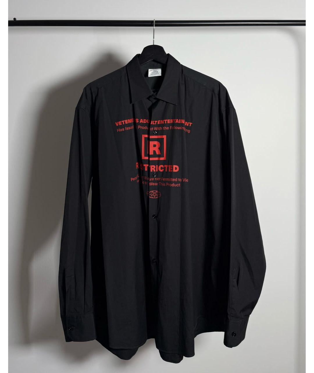 VETEMENTS Черная рубашка, фото 7