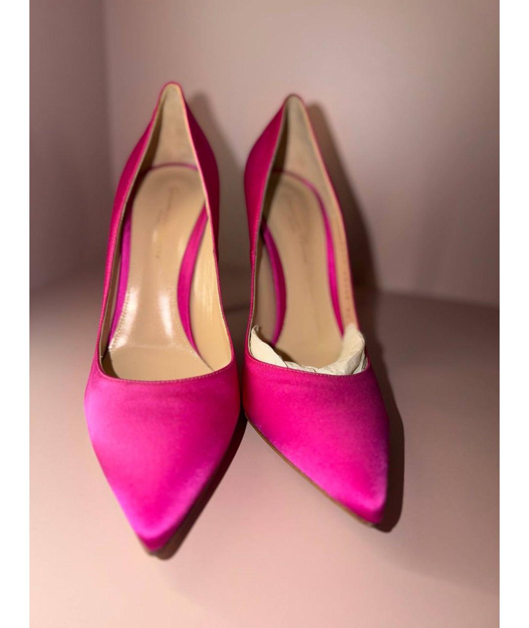 GIANVITO ROSSI Розовые текстильные туфли, фото 2