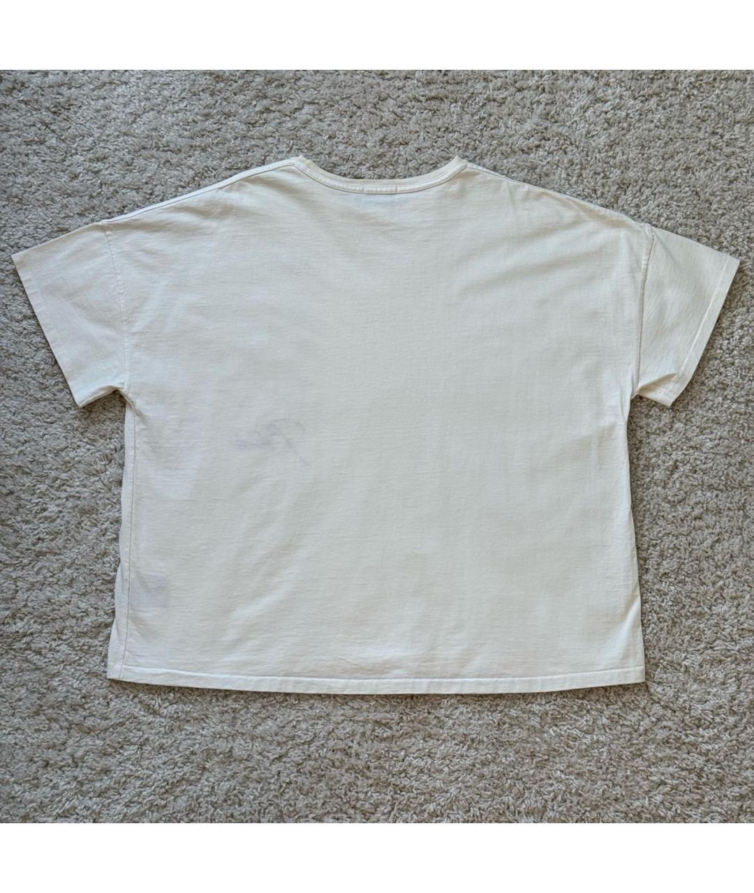 RHUDE Бежевая хлопковая футболка, фото 2