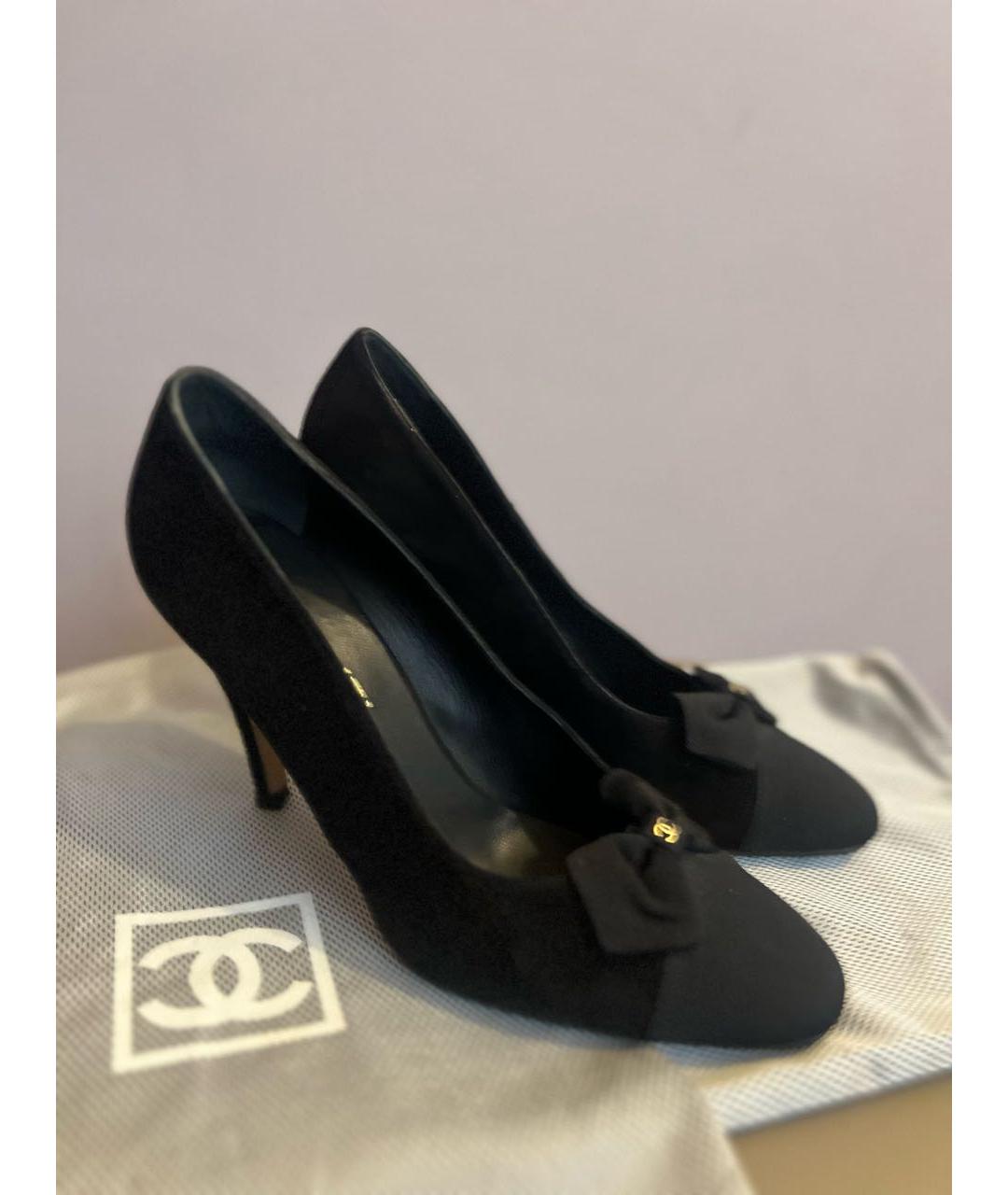 CHANEL Черные замшевые туфли, фото 7