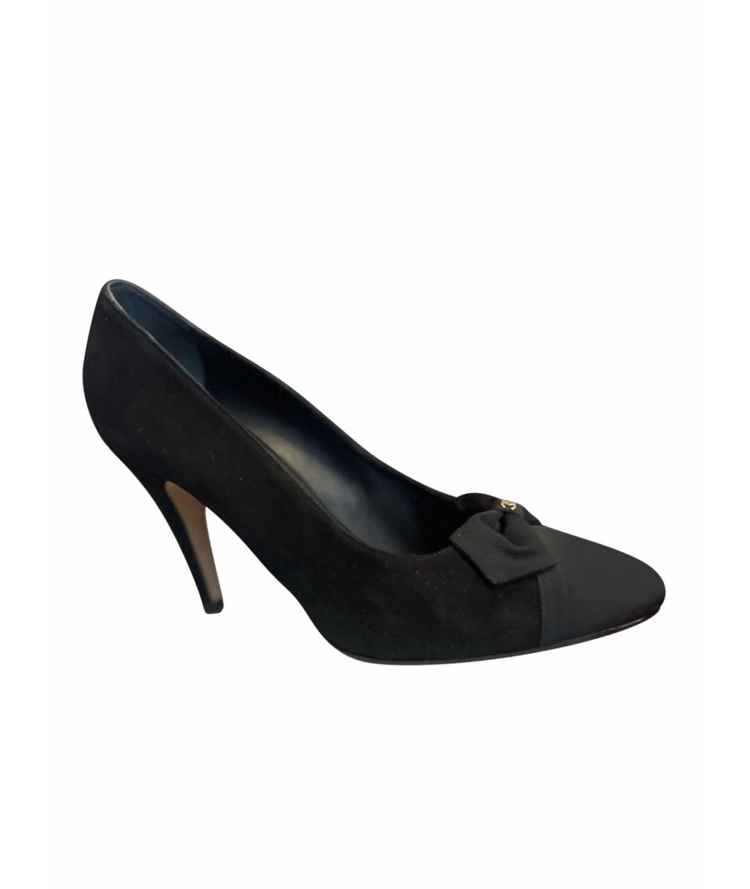 CHANEL Черные замшевые туфли, фото 9