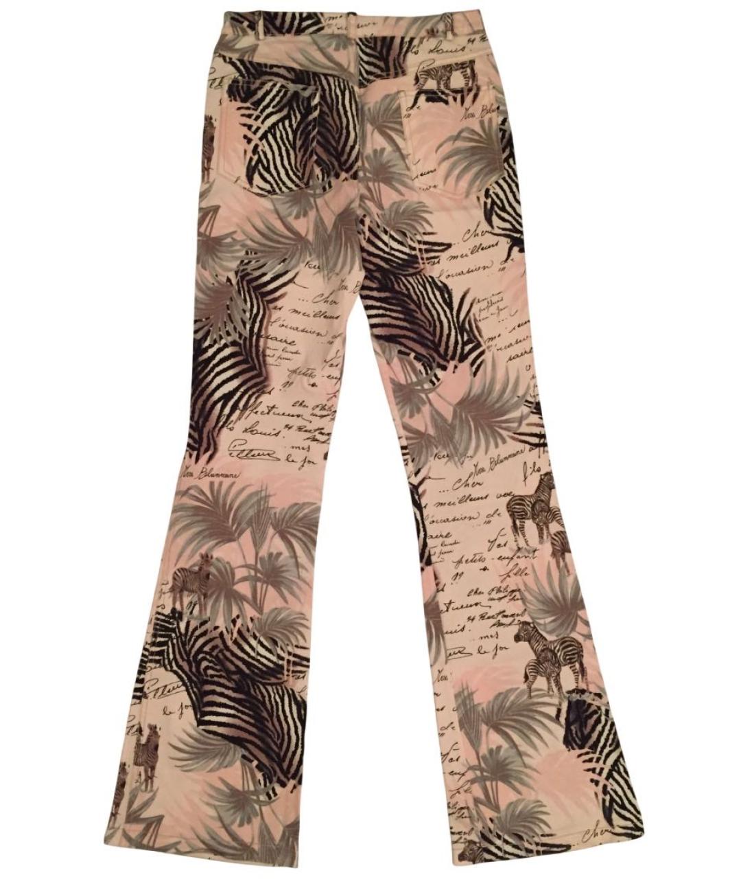 MISS BLUMARINE Мульти хлопковые детские джинсы, фото 5