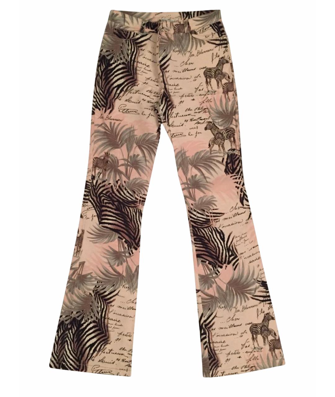 MISS BLUMARINE Мульти хлопковые детские джинсы, фото 1