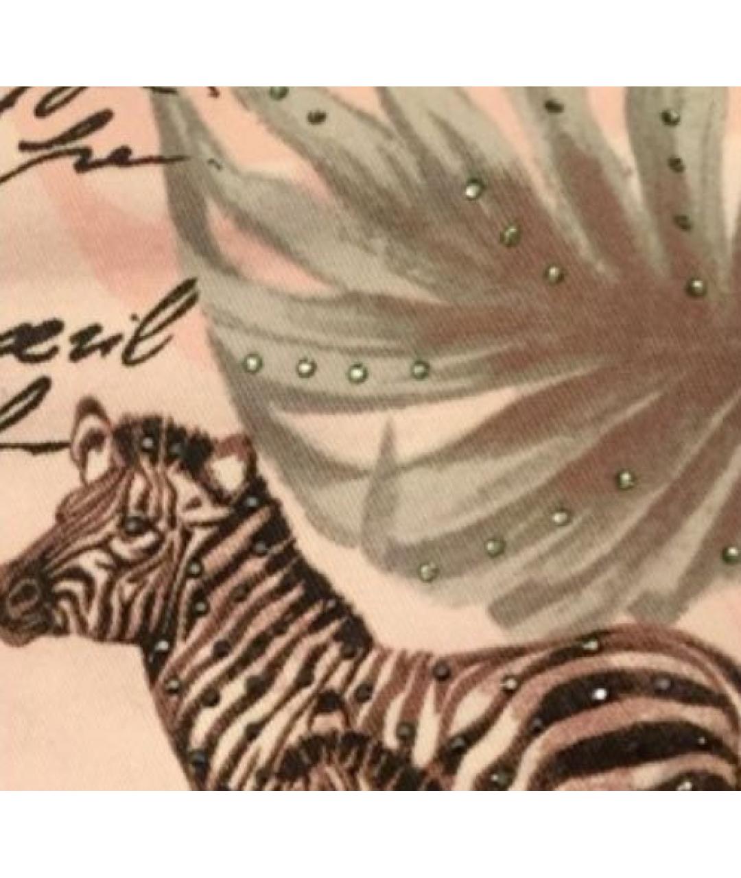 MISS BLUMARINE Мульти хлопковые детские джинсы, фото 2