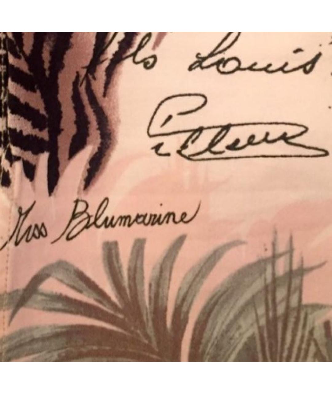 MISS BLUMARINE Мульти хлопковые детские джинсы, фото 4