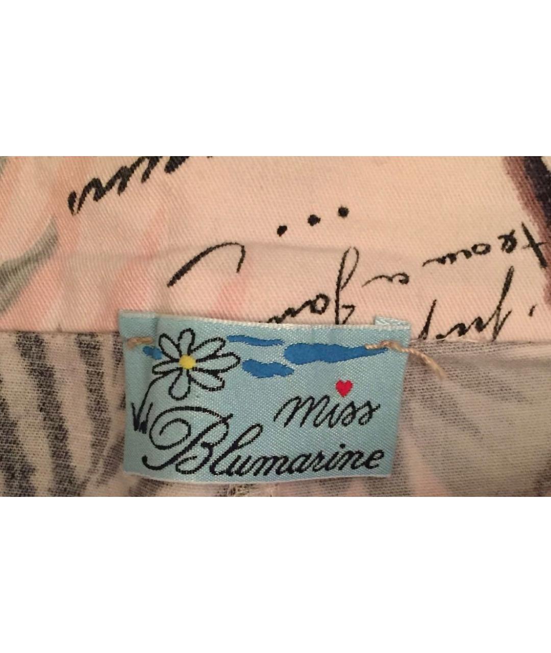 MISS BLUMARINE Мульти хлопковые детские джинсы, фото 6