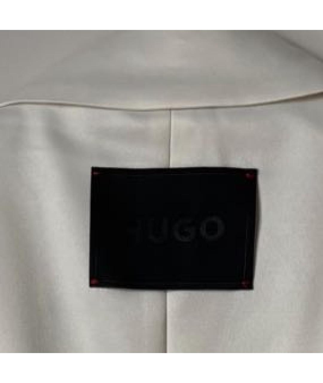 HUGO Белый атласный жакет/пиджак, фото 3