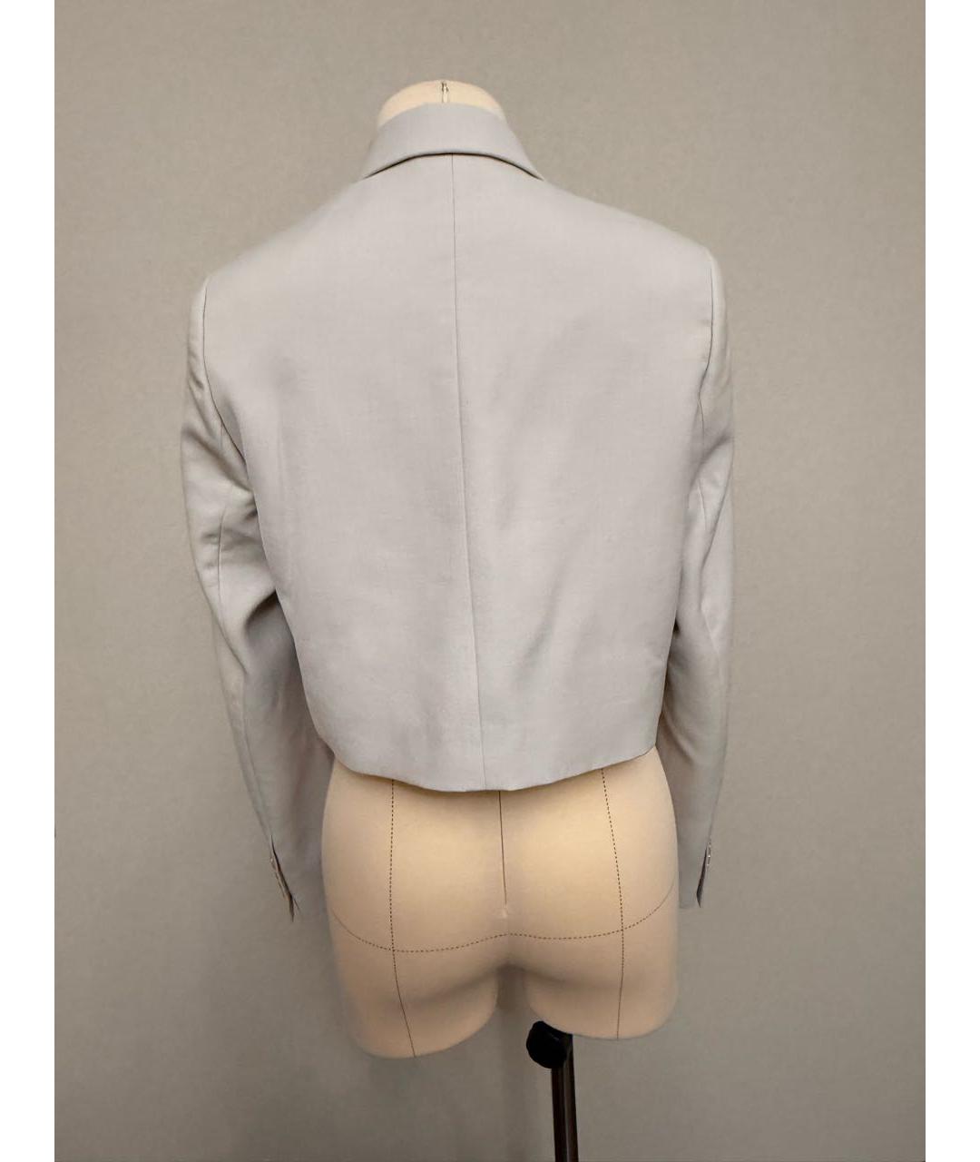 ACNE STUDIOS Серый хлопко-эластановый жакет/пиджак, фото 2