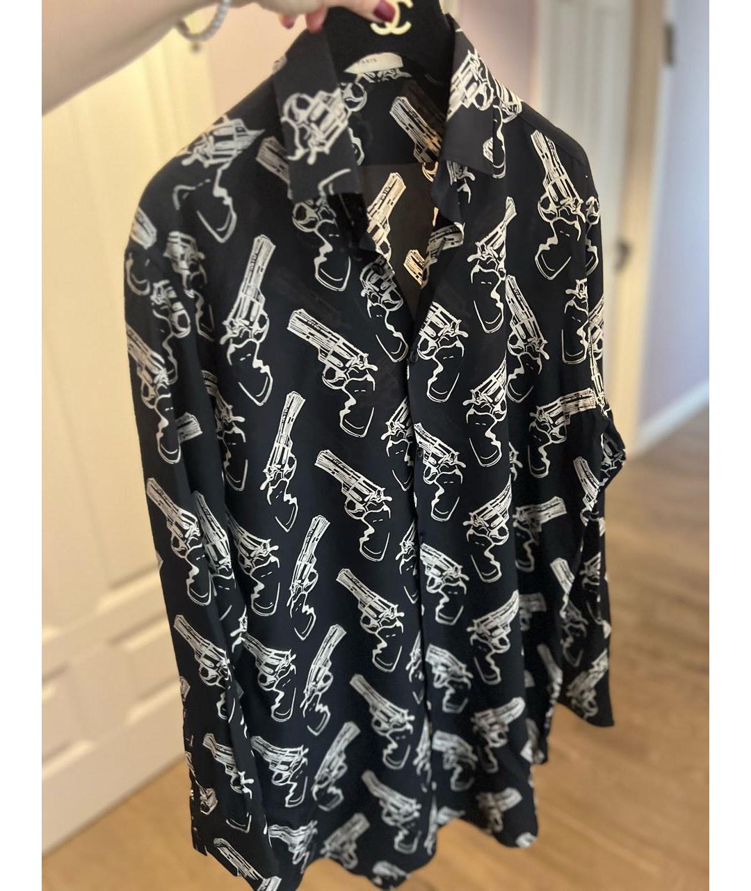 SAINT LAURENT Черная шелковая блузы, фото 9