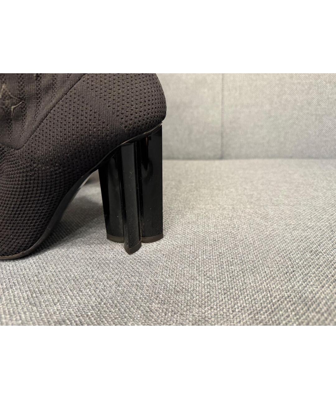 LOUIS VUITTON Черные текстильные ботильоны, фото 6