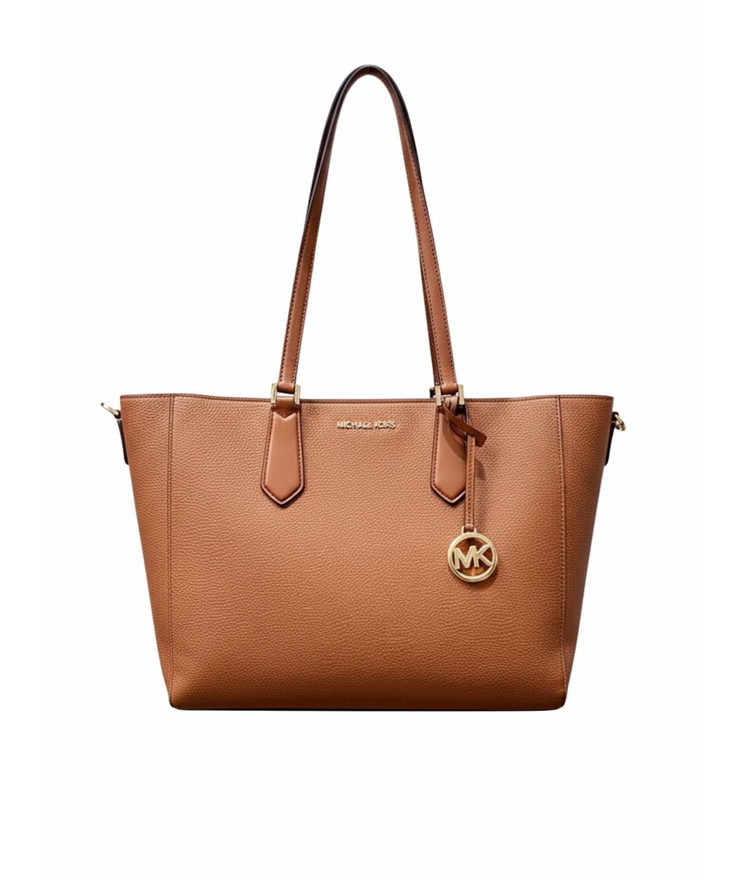 MICHAEL KORS Коричневая сумка тоут из искусственной кожи, фото 1