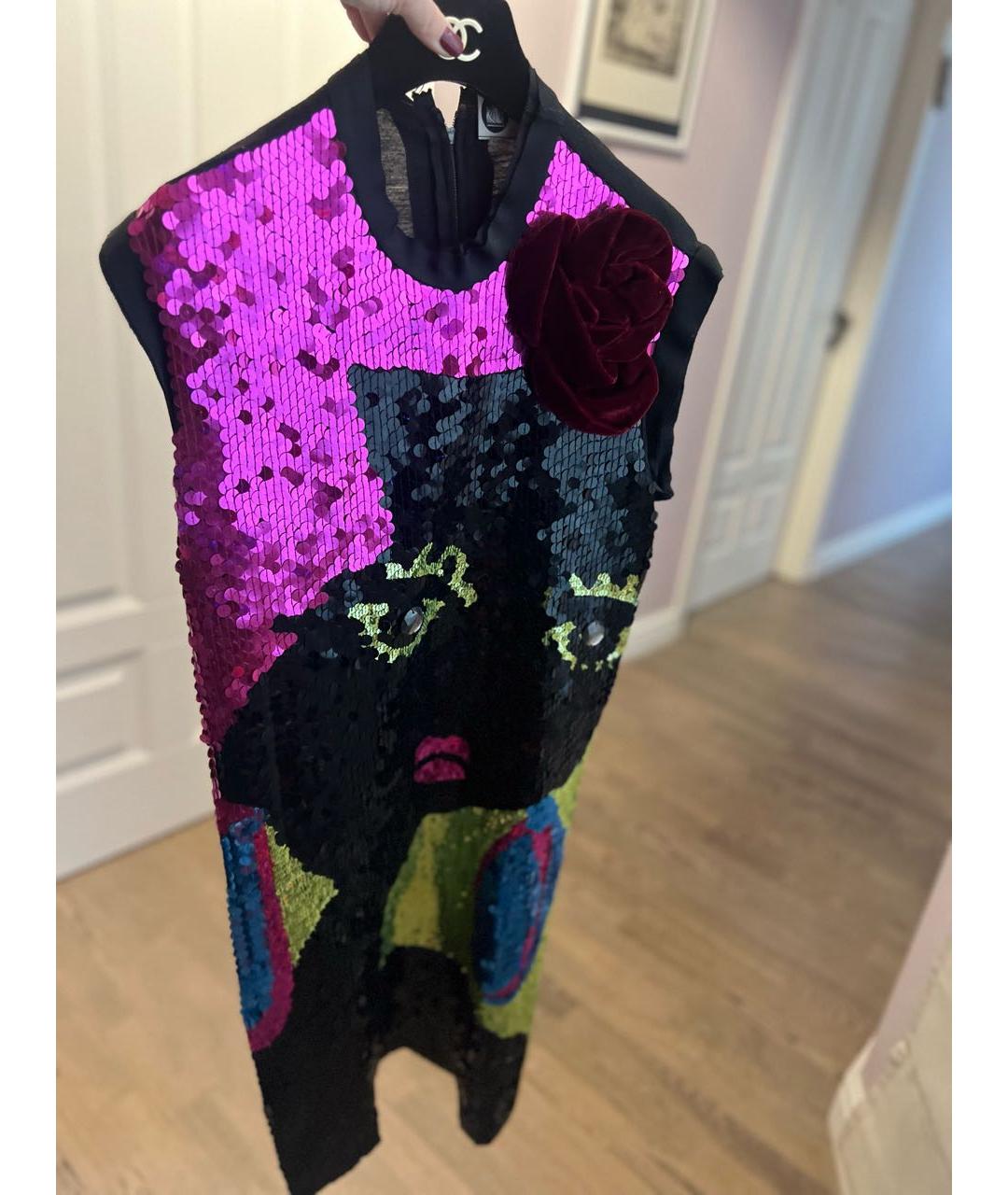 LANVIN Мульти вискозное вечернее платье, фото 8