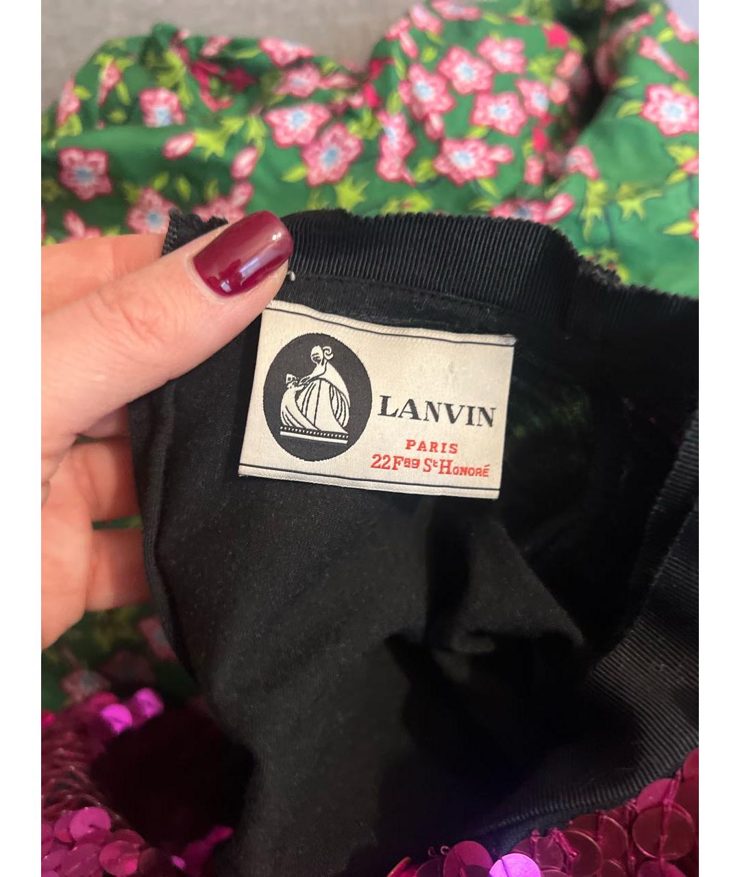 LANVIN Мульти вискозное вечернее платье, фото 3