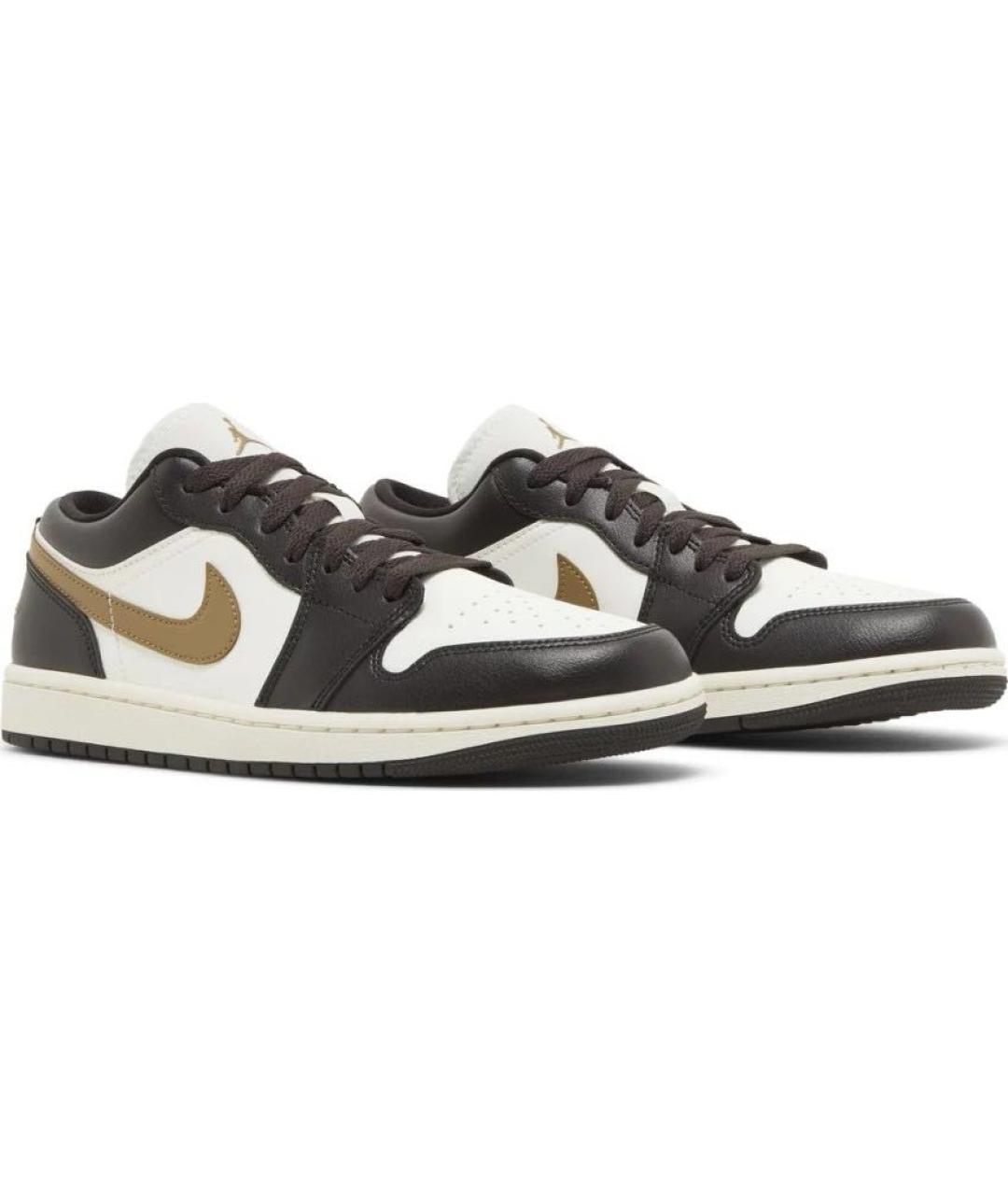 JORDAN Коричневые кожаные кроссовки, фото 2