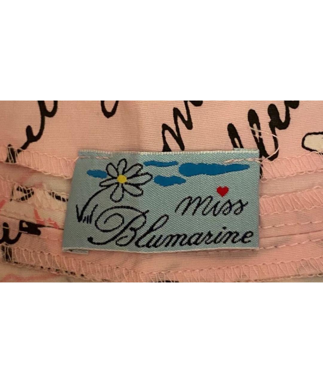 MISS BLUMARINE Розовая хлопковая юбка, фото 6