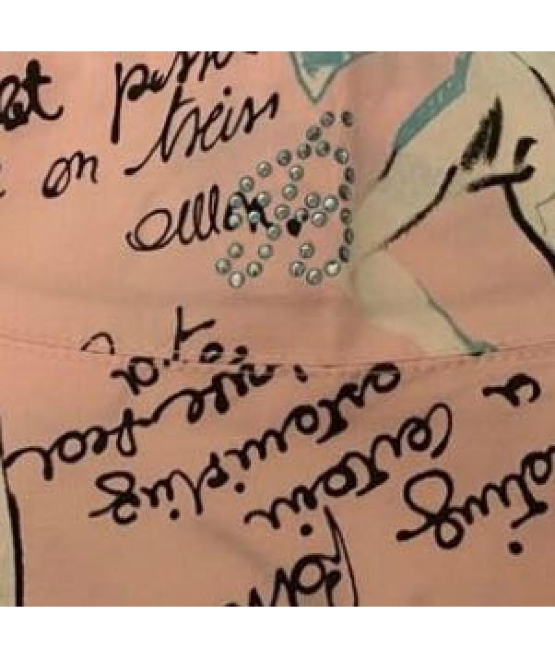 MISS BLUMARINE Розовая хлопковая юбка, фото 5