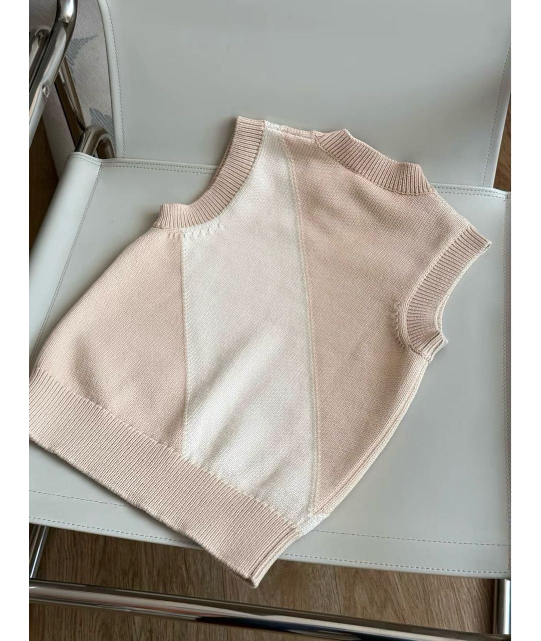 HERMES Бежевая хлопковая жилетка, фото 2