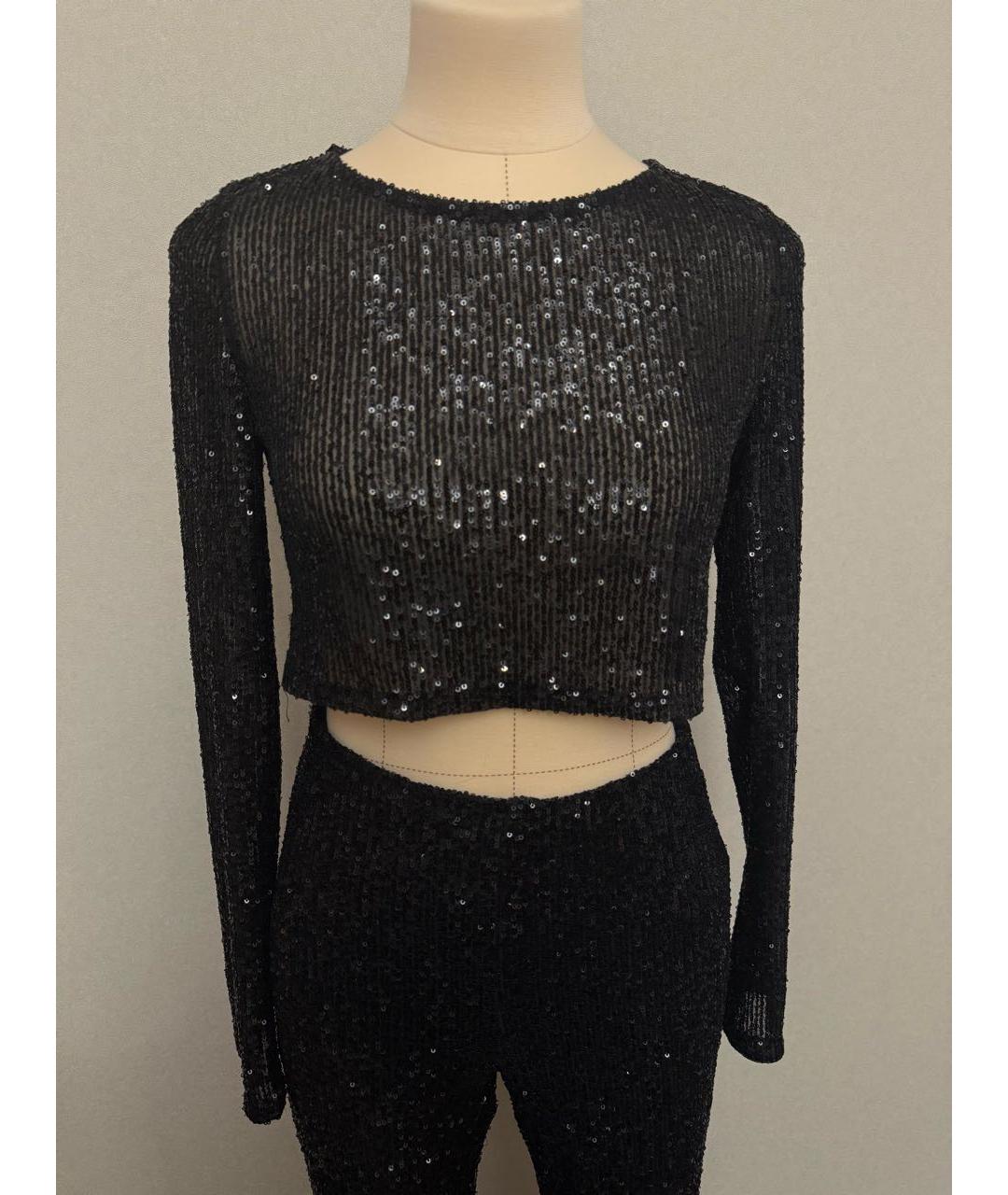 PERVERT Черный вискозный костюм с брюками, фото 4