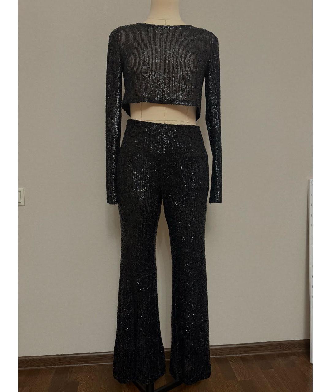 PERVERT Черный вискозный костюм с брюками, фото 5