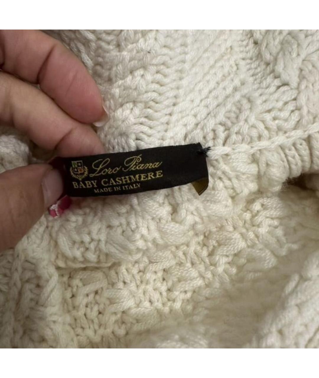 LORO PIANA Бежевый кашемировый джемпер / свитер, фото 3
