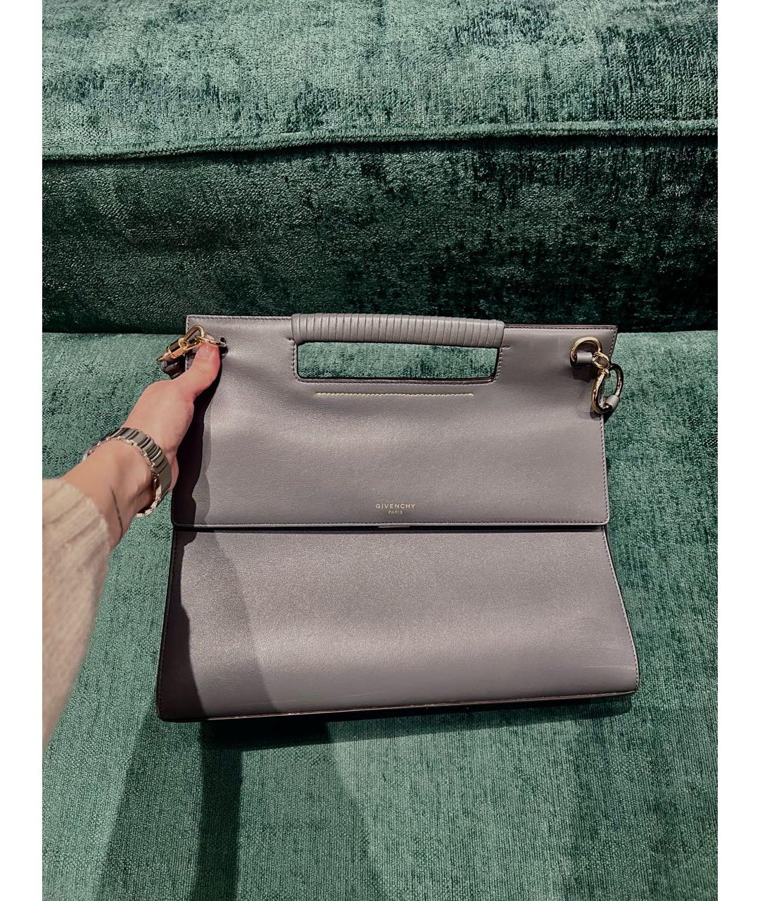 GIVENCHY Серая сумка с короткими ручками из искусственной кожи, фото 7