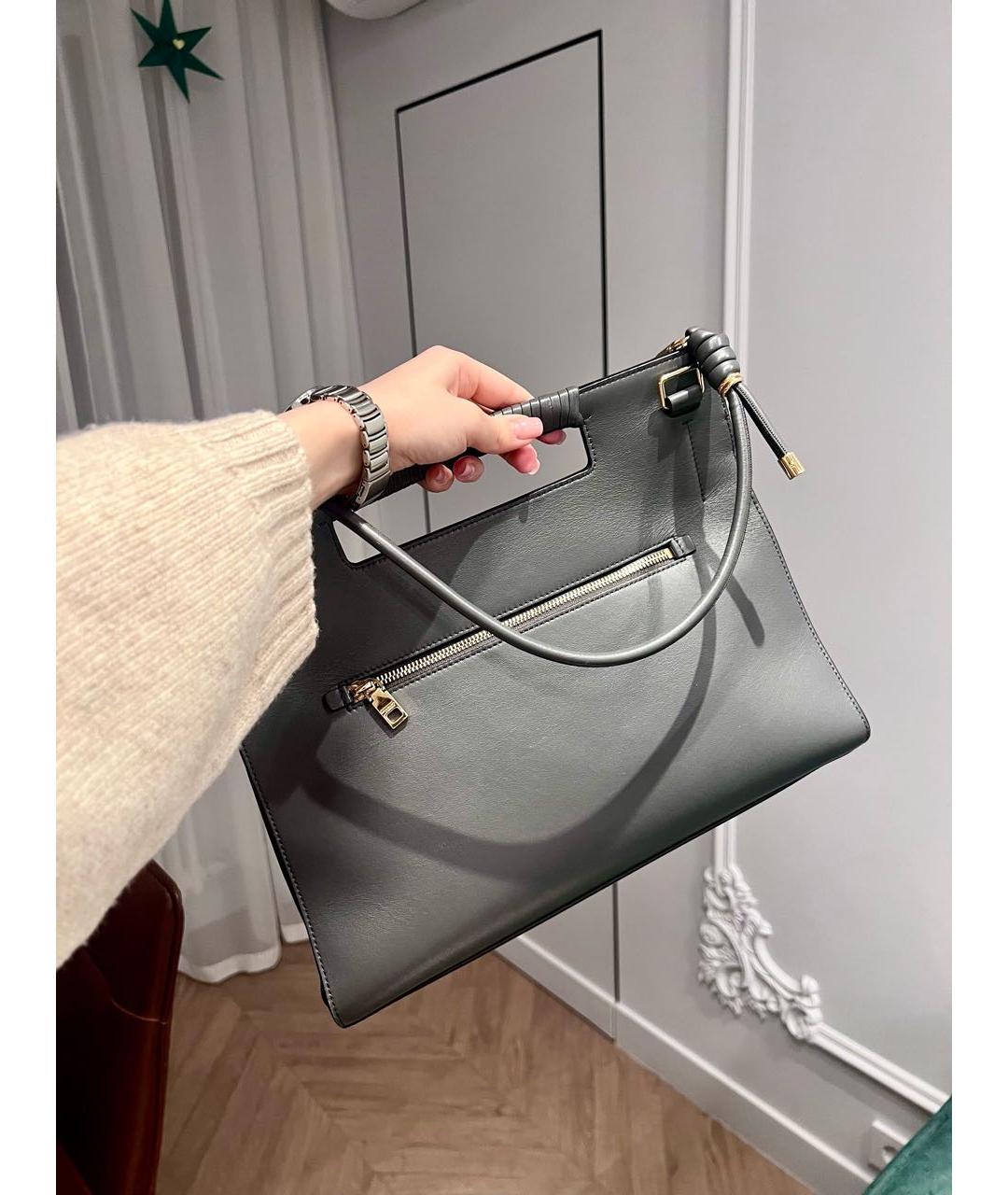 GIVENCHY Серая сумка с короткими ручками из искусственной кожи, фото 3