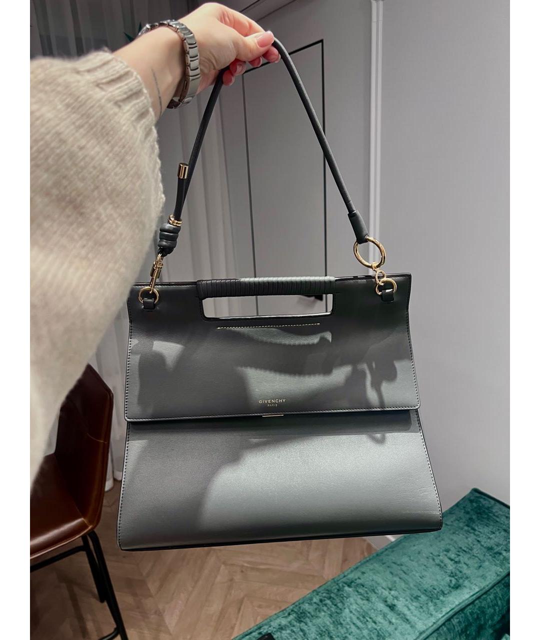 GIVENCHY Серая сумка с короткими ручками из искусственной кожи, фото 2