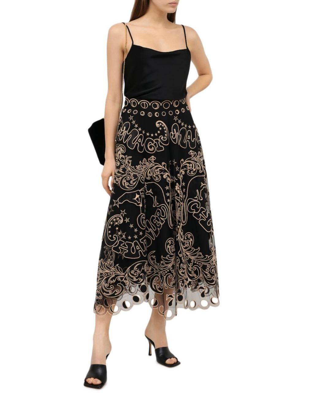 ZIMMERMANN Черная полиэстеровая юбка миди, фото 2