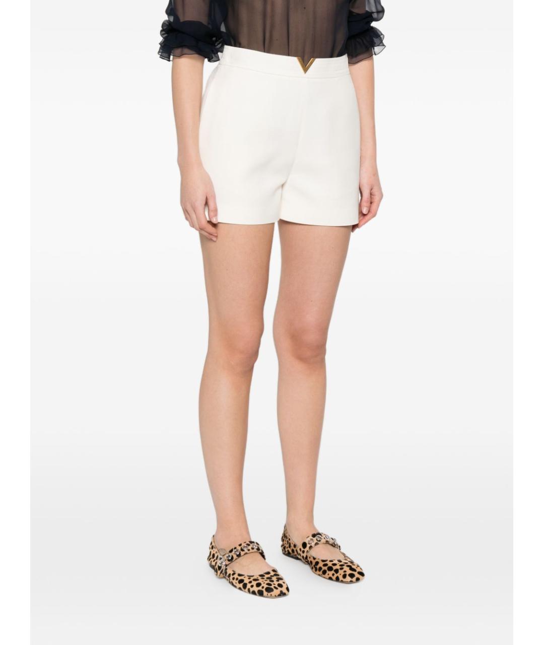 VALENTINO Бежевые шерстяные шорты, фото 4