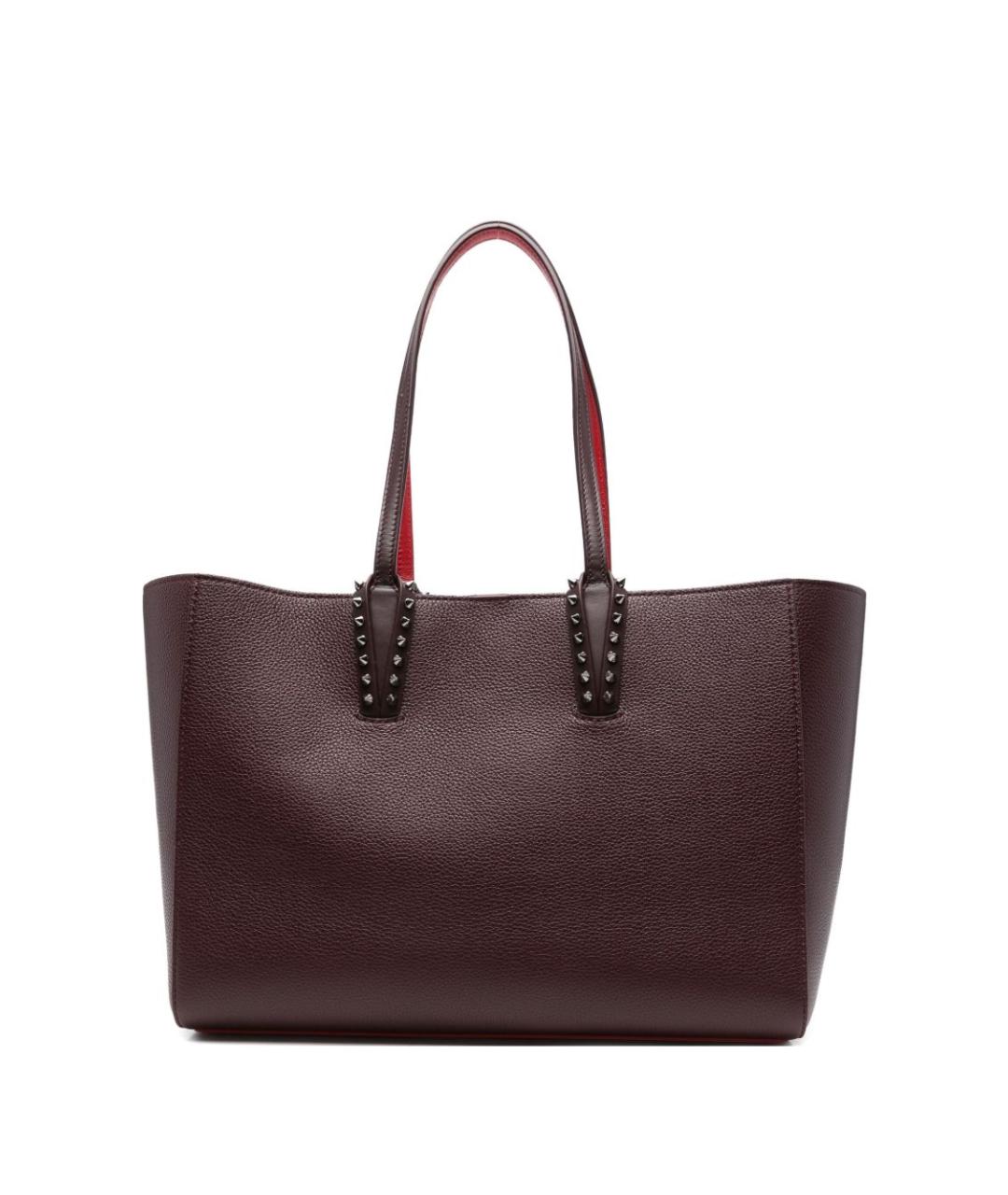 CHRISTIAN LOUBOUTIN Бордовая кожаная сумка тоут, фото 1