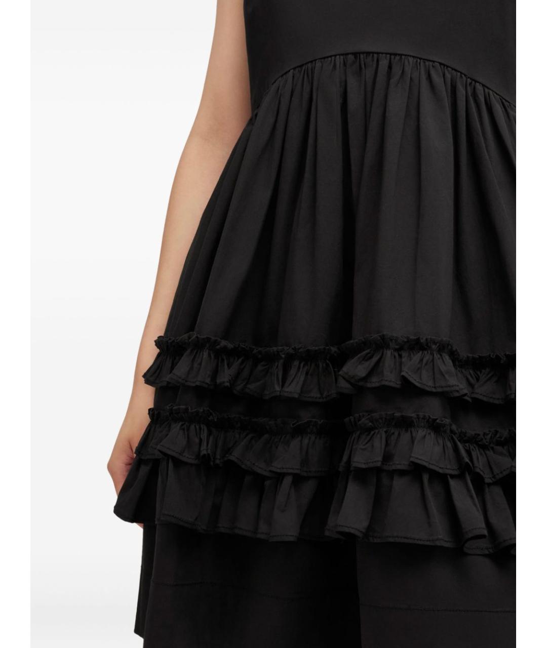 GANNI Черное хлопковое платье, фото 2