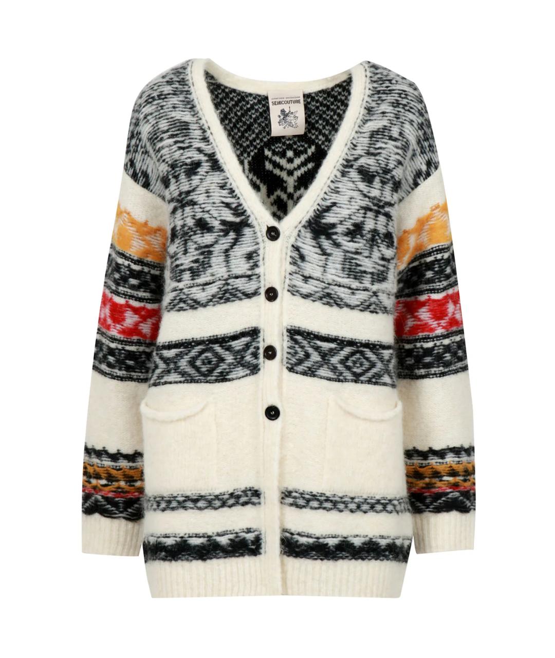 SEMICOUTURE Мульти шерстяной кардиган, фото 1