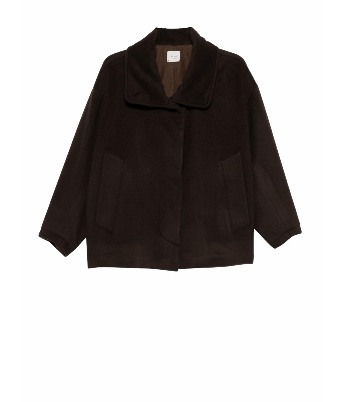 ALYSI Коричневая шерстяная куртка, фото 1