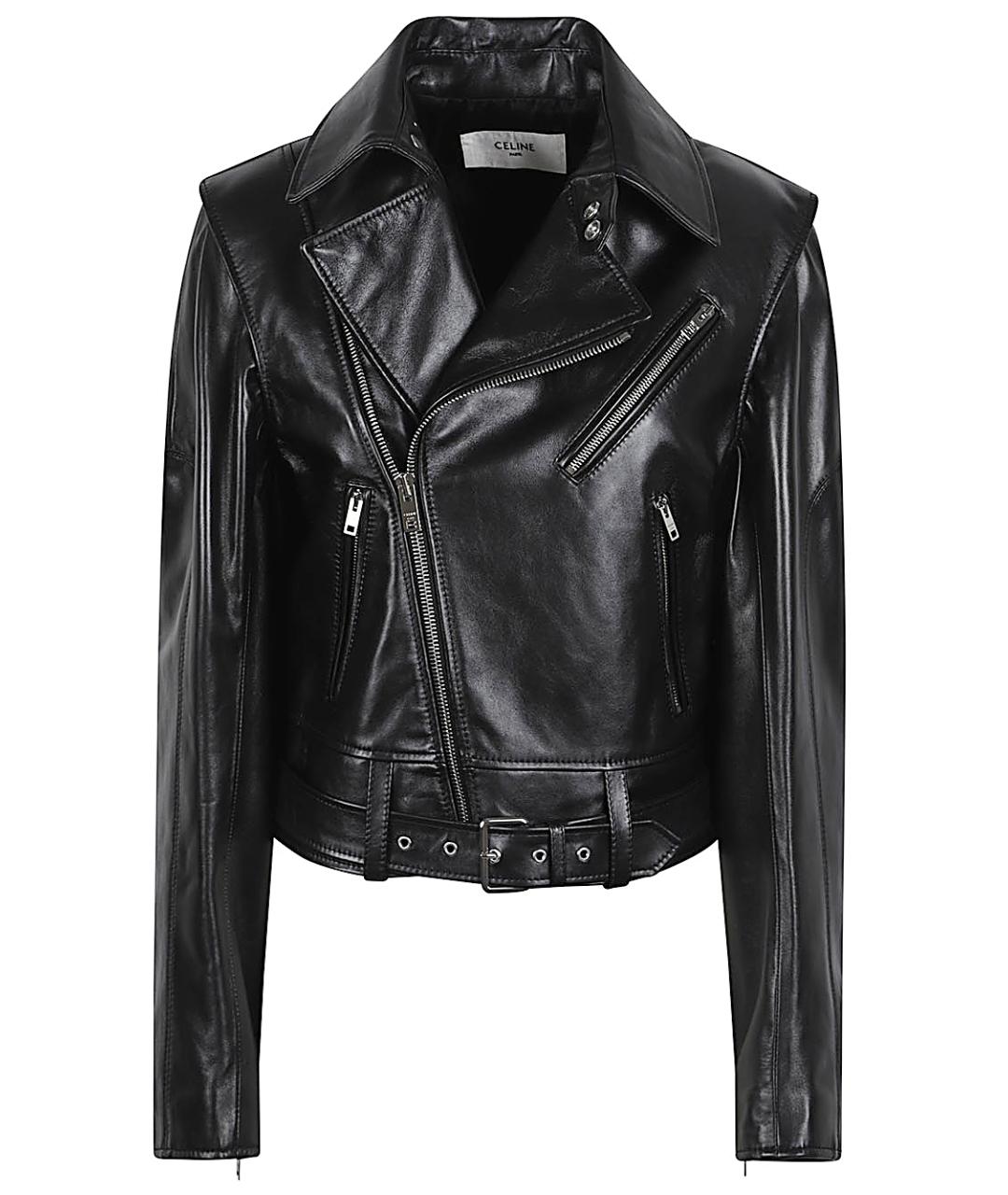 CELINE Черная кожаная куртка, фото 1