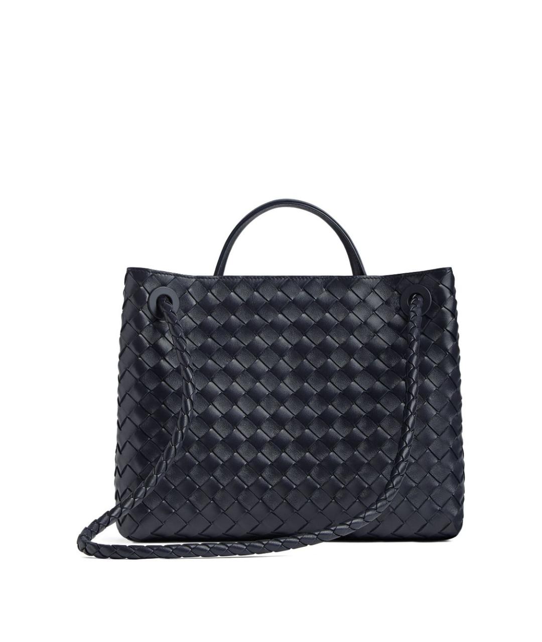 BOTTEGA VENETA Синяя кожаная сумка тоут, фото 5