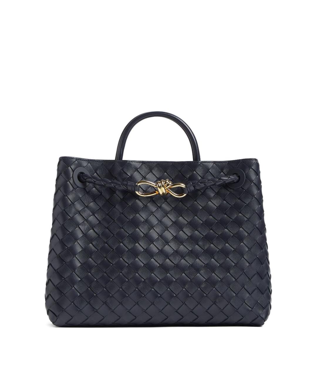 BOTTEGA VENETA Синяя кожаная сумка тоут, фото 1