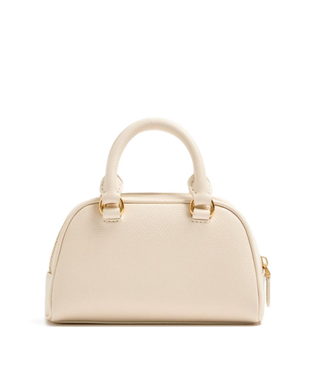 VALENTINO Бежевая кожаная сумка тоут, фото 2