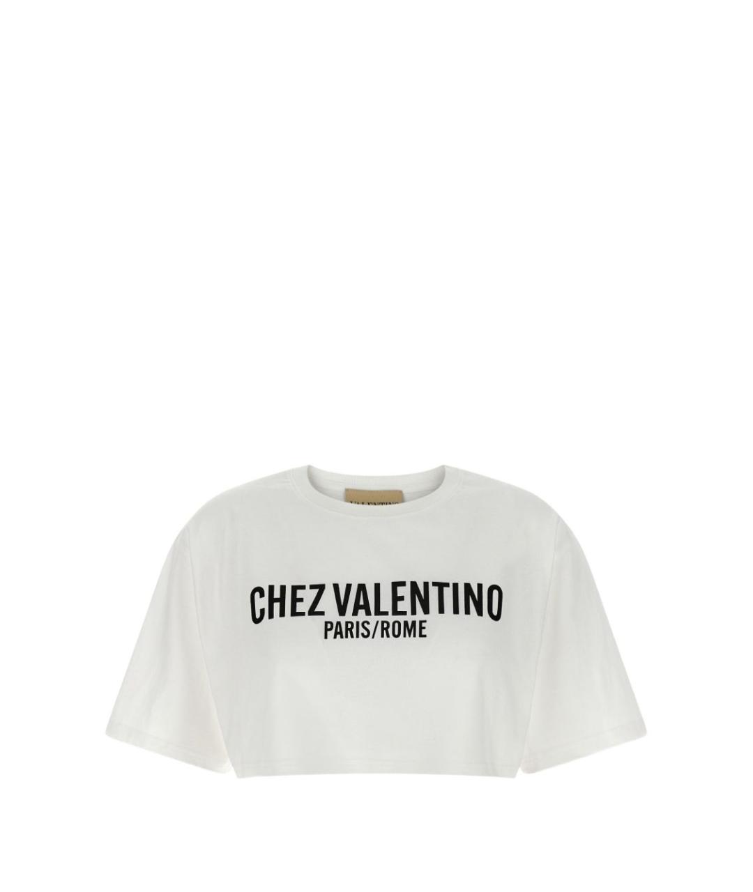 VALENTINO Белая хлопковая футболка, фото 1