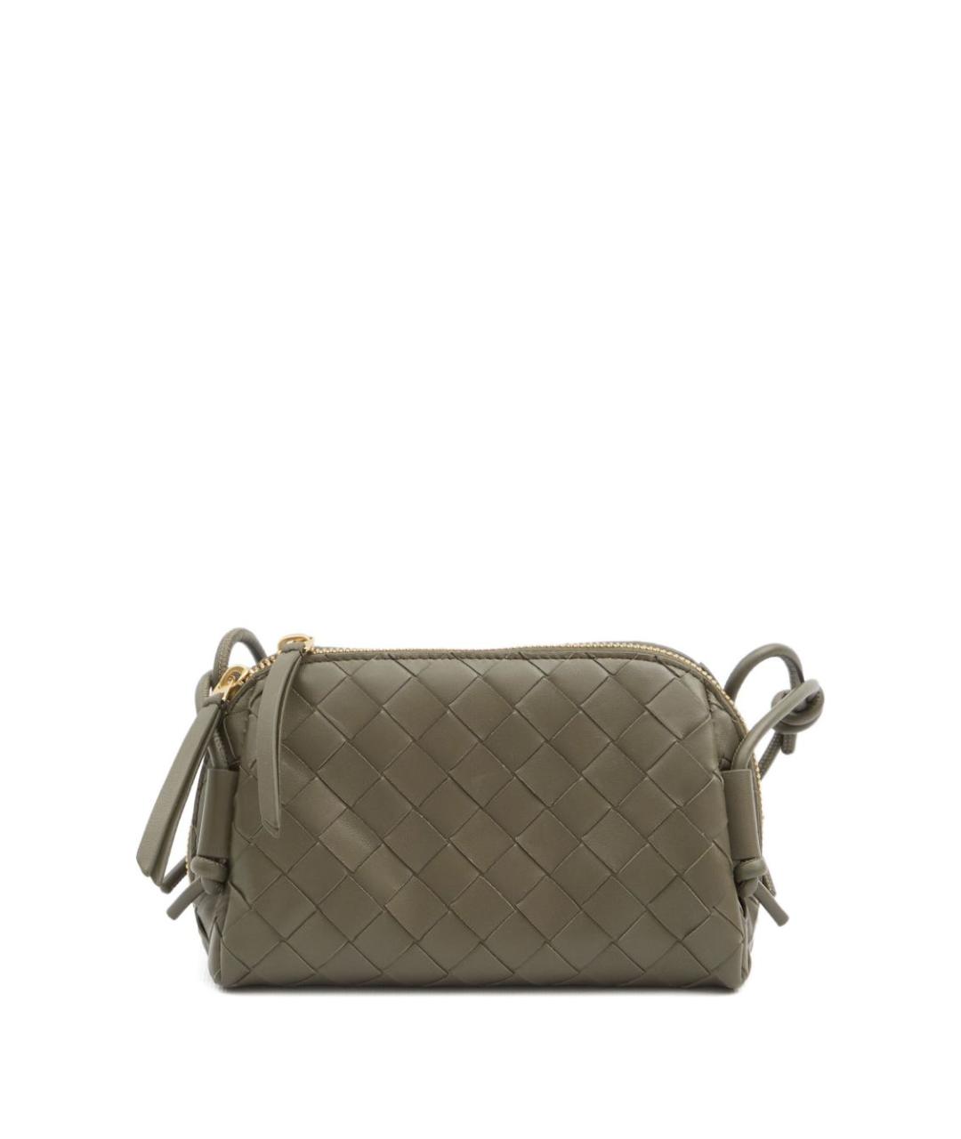 BOTTEGA VENETA Зеленая кожаная сумка через плечо, фото 2