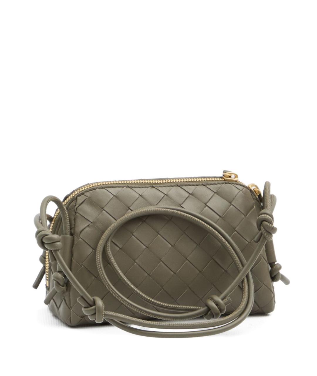 BOTTEGA VENETA Зеленая кожаная сумка через плечо, фото 1