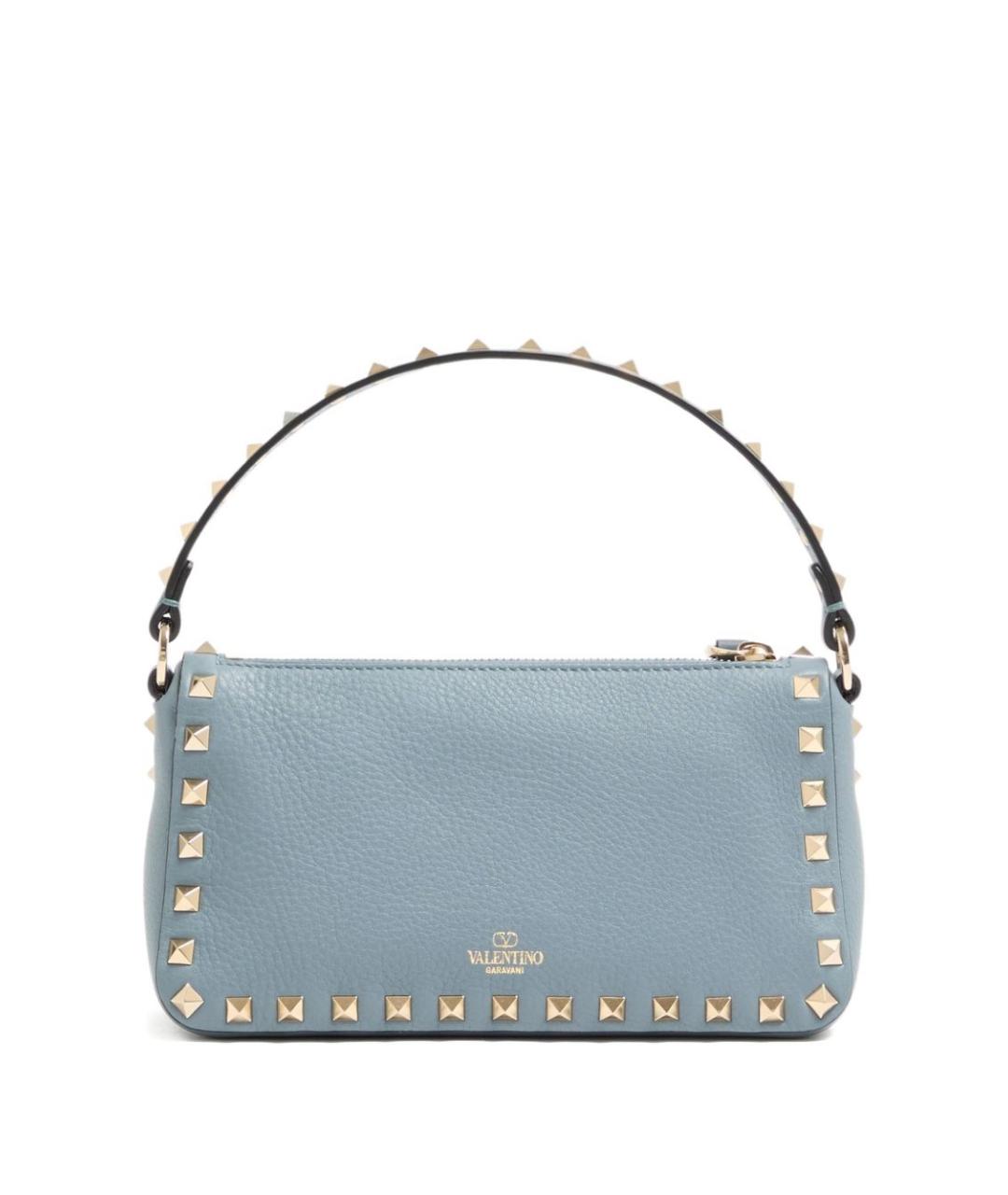 VALENTINO Голубая кожаная сумка через плечо, фото 1