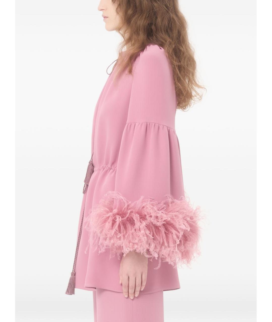 VALENTINO Розовая шелковая блузы, фото 5