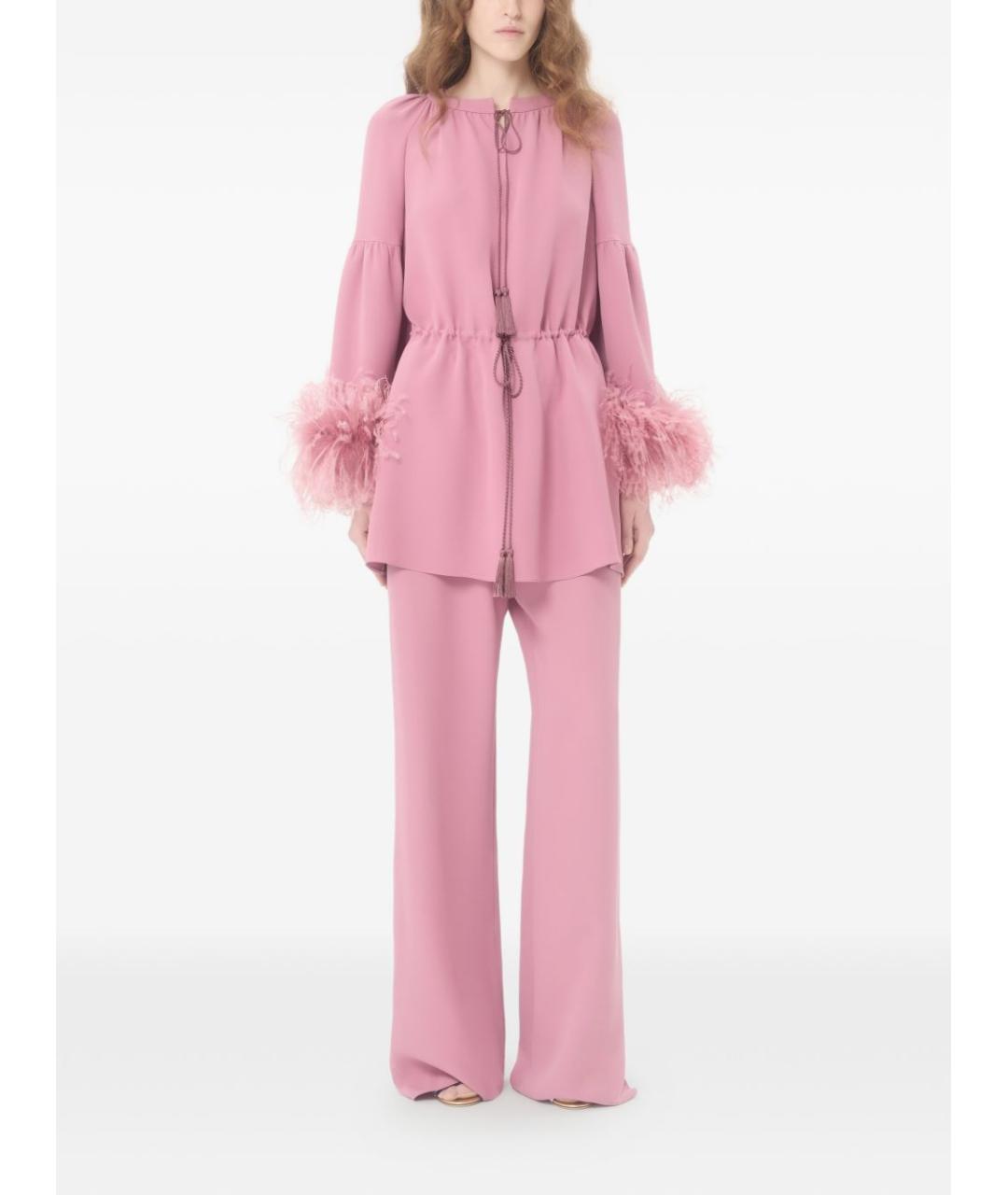 VALENTINO Розовая шелковая блузы, фото 6