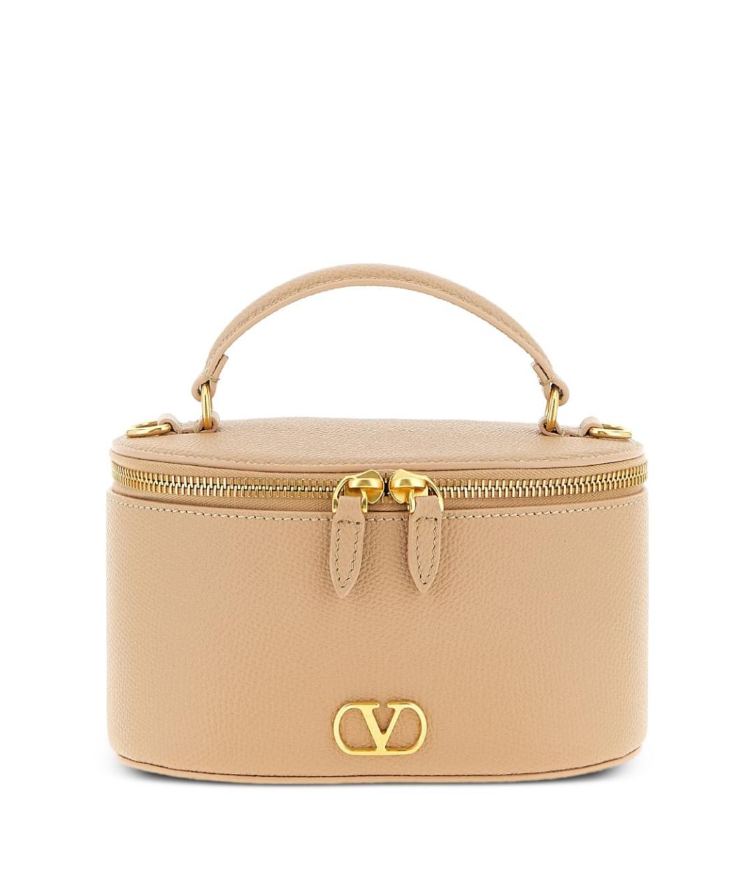 VALENTINO Розовая кожаная сумка с короткими ручками, фото 1