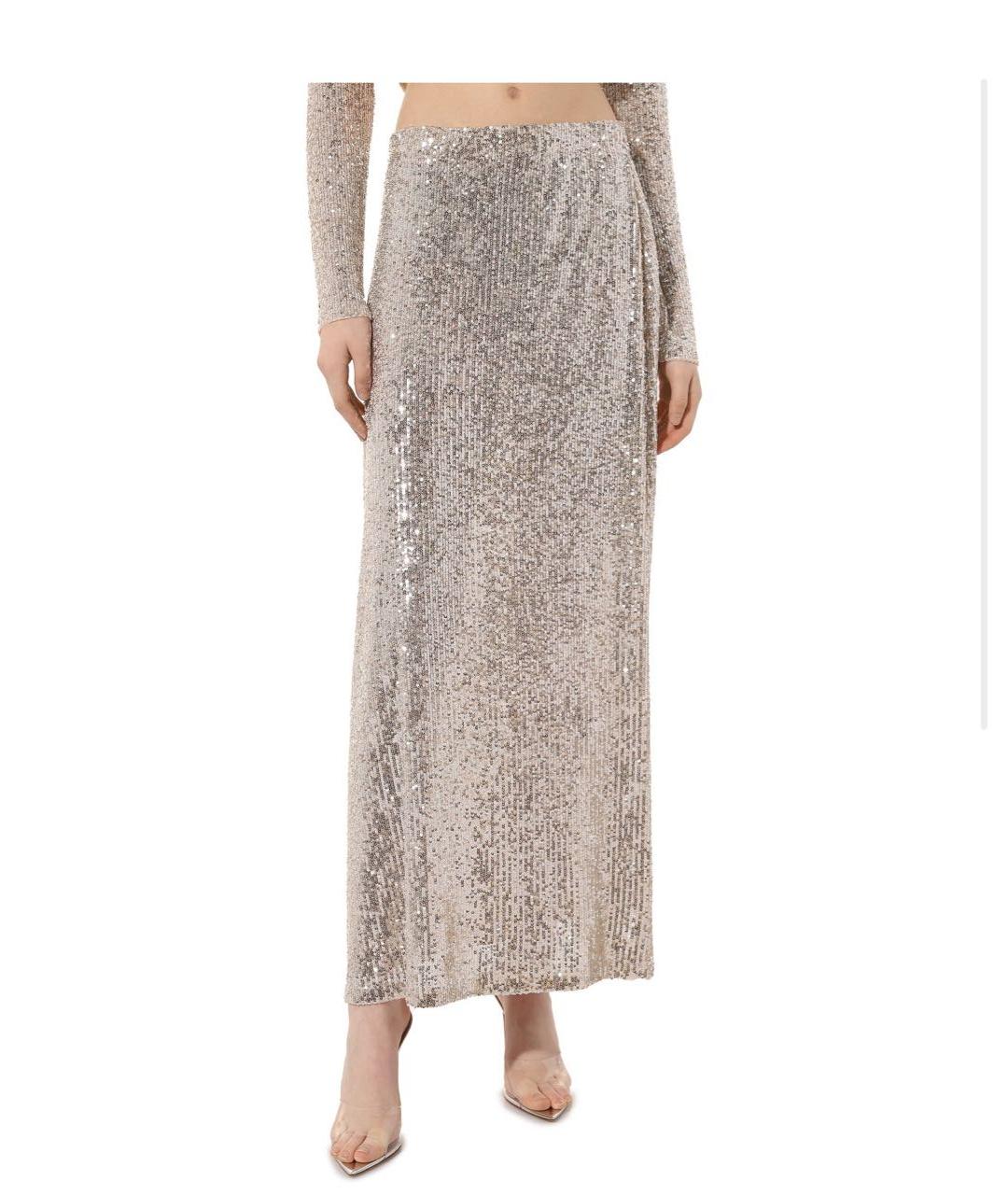 PERVERT Бежевая полиэстеровая юбка макси, фото 2