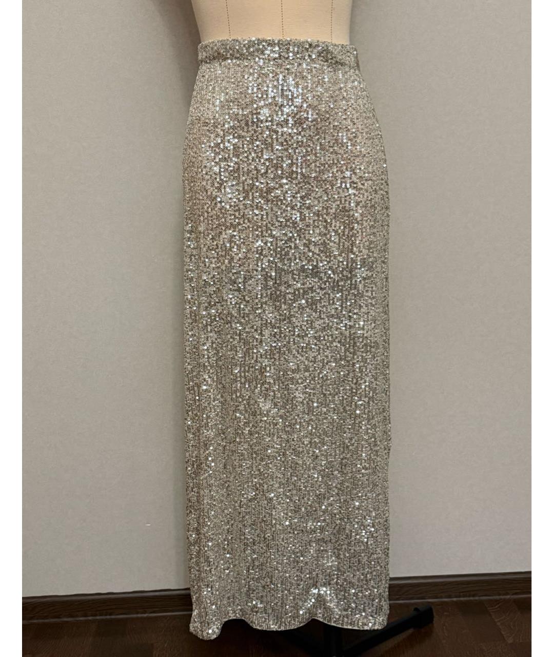PERVERT Бежевая полиэстеровая юбка макси, фото 5