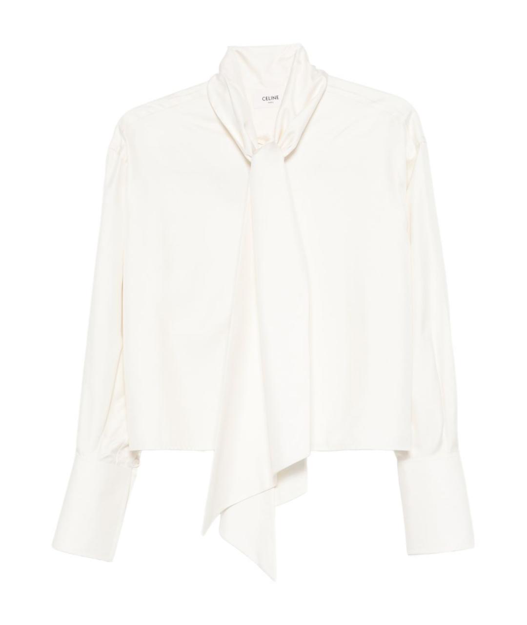 CELINE Белая шелковая рубашка, фото 1